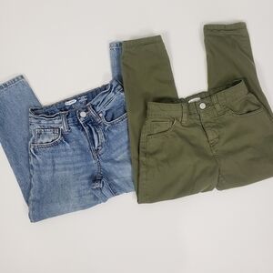 OLD NAVY OG Straight High Rise Jeans/Pants 2 Pair Bundle Sz 7